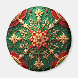 Red Green Decorative Christmas Holiday Magnet