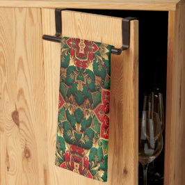 Red Green Decorative Holiday Kitchen Towel Geschirrtuch