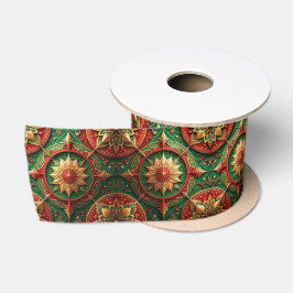 Red Green Decorative Holiday Satin Ribbon Satinband