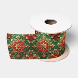 Red Green Decorative Holiday Satin Ribbon Satinband