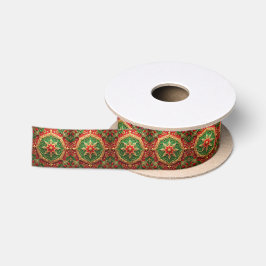 Red Green Decorative Holiday Satin Ribbon Satinband