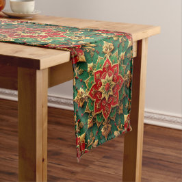 Red Green Decorative Holiday Table Runner Mittelgroßer Tischläufer
