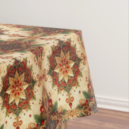 Red Green Decorative Holiday Tablecloth Tischdecke
