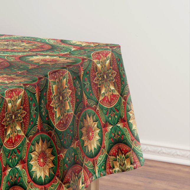 Red Green Decorative Holiday Tablecloth Tischdecke (Beispiel)