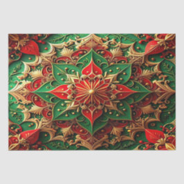 Red Green Decorative Holiday Tissue Paper Seidenpapier