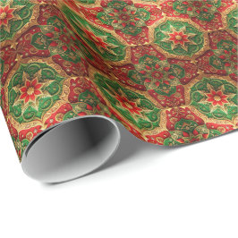 Red Green Decorative Holiday Wrapping Paper Geschenkpapier