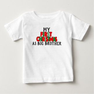 Red & Green First Christmas für Big Brother Baby T-shirt
