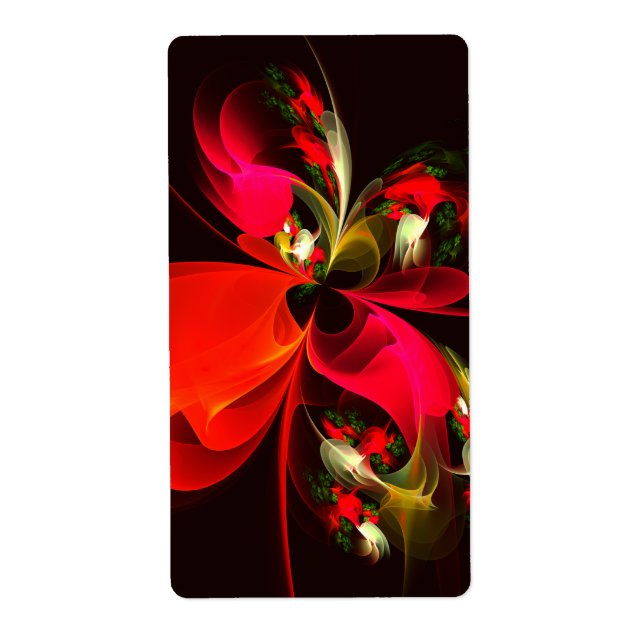 Red Green Floral Modern Abstrakt Art Pattern #02 (Vorne)