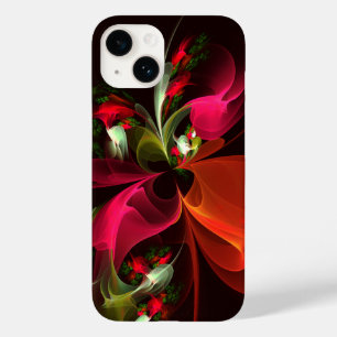 Red Green Floral Modern Abstrakt Art Pattern #02 Case-Mate iPhone 14 Hülle
