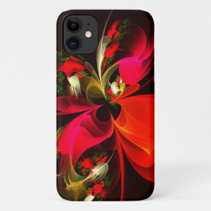 Red Green Floral Modern Abstrakt Art Pattern #02 Case-Mate iPhone Hülle