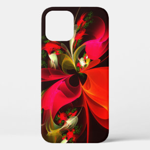 Red Green Floral Modern Abstrakt Art Pattern #02 Case-Mate iPhone Hülle