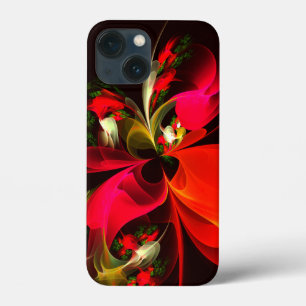 Red Green Floral Modern Abstrakt Art Pattern #02 Case-Mate iPhone Hülle