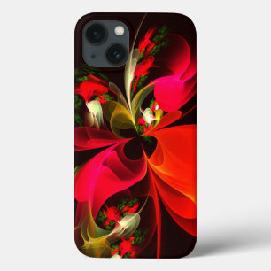 Red Green Floral Modern Abstrakt Art Pattern #02 Case-Mate iPhone Hülle