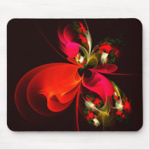 Red Green Floral Modern Abstrakt Art Pattern #02