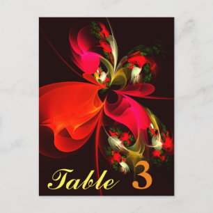 Red Green Floral Modern Abstrakt Art Pattern #02 Postkarte