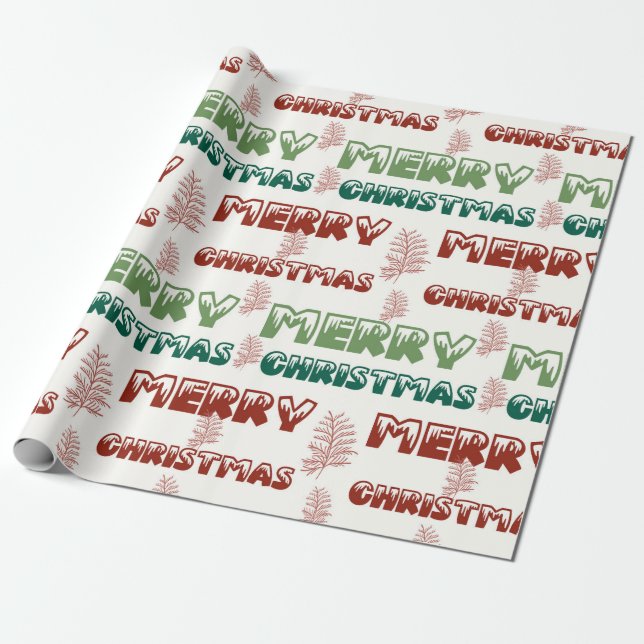 Red Green frohe Weihnachten Geschenkpapier (Ungerollt)