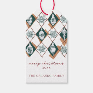 Red Green frohe Weihnachts Typografie Urlaub Geschenkanhänger