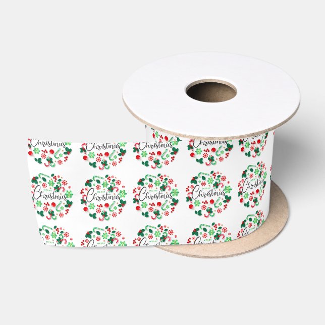 Red Green frohe Weihnachtsfeier 3-Zoll Satinband (Spule)