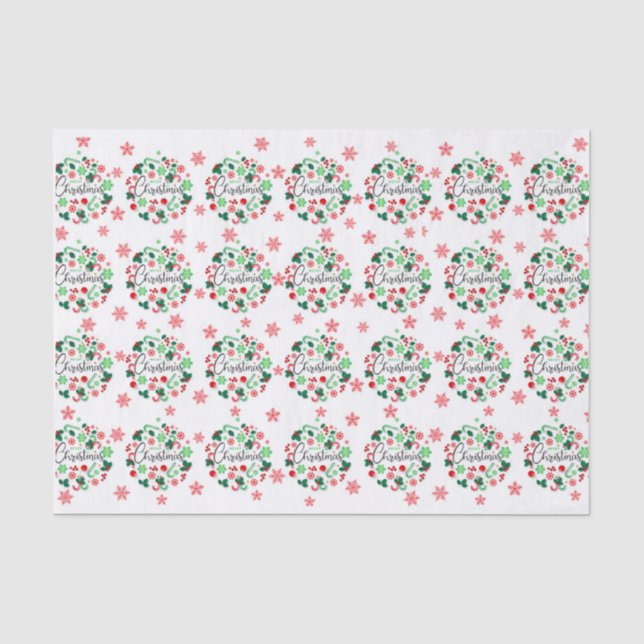 Red Green frohe Weihnachtsfeier Seidenpapier (Vorderseite)