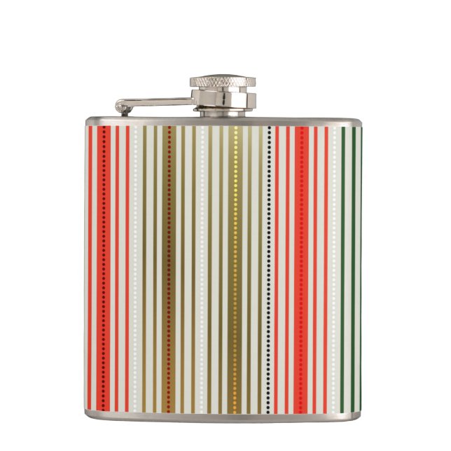 RED GREEN GOLD CHRISTMAS STRIPES FLACHMANN (Vorderseite)