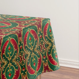 Red Green Gold Holiday Tableclout Tischdecke