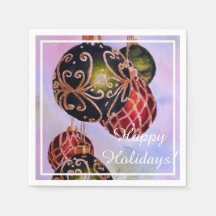 Red Green Gold Ornaments Weihnachts-Party