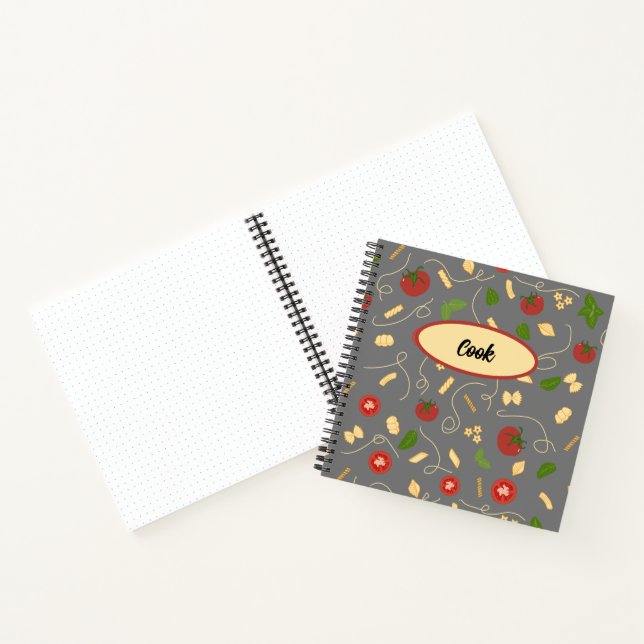 Red Green Gold Pasta sur Grey Cook Journal (Intérieur)