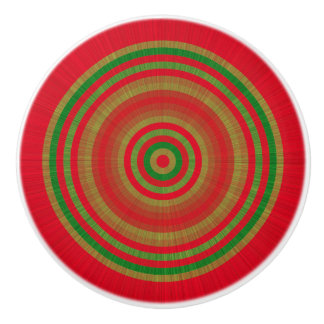 Red Green Gold Rings Keramikknauf
