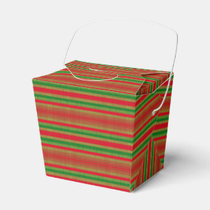 Red Green Gold Streifen Geschenkschachtel