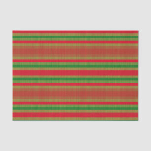Red Green Gold Streifen Seidenpapier