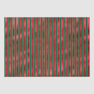 Red Green Gold Streifen Seidenpapier