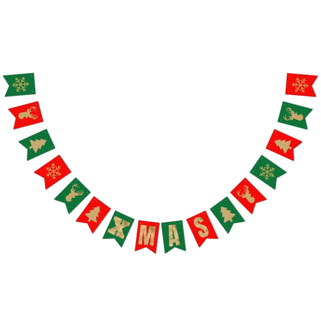 Red Green Gold Wimpelkette (Alle)