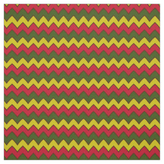 Red Green Hippie Zickzack ZigZag Boho Muster Stoff