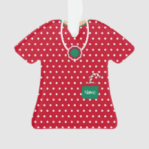 Red & Green Holiday Dress Polka Dots Personalisier
