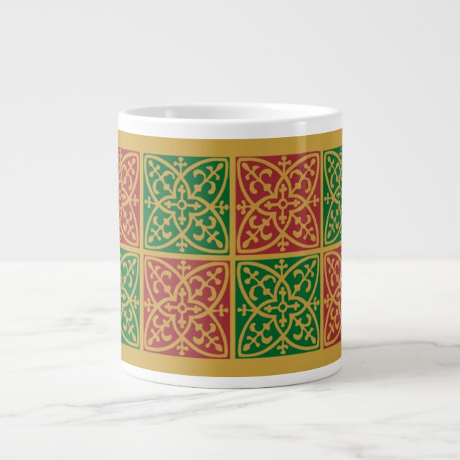 Red Green Holiday Gothic Jumbo Tasse (Vorderseite)