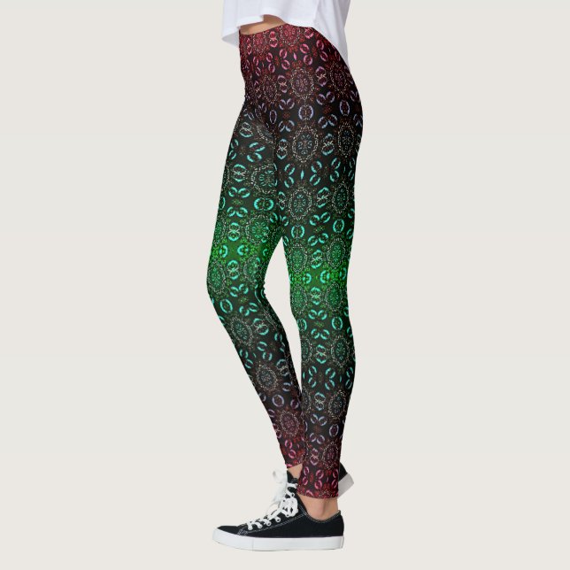 Red Green Holiday Weihnachten Legende Leggings (Links)