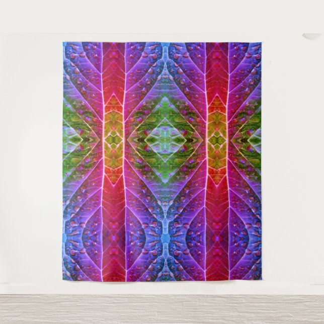 Red & Green Ikat Wandteppich (Vorderseite)