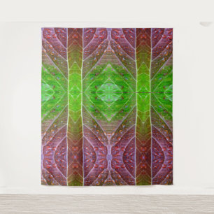 Red & Green Ikat Wandteppich