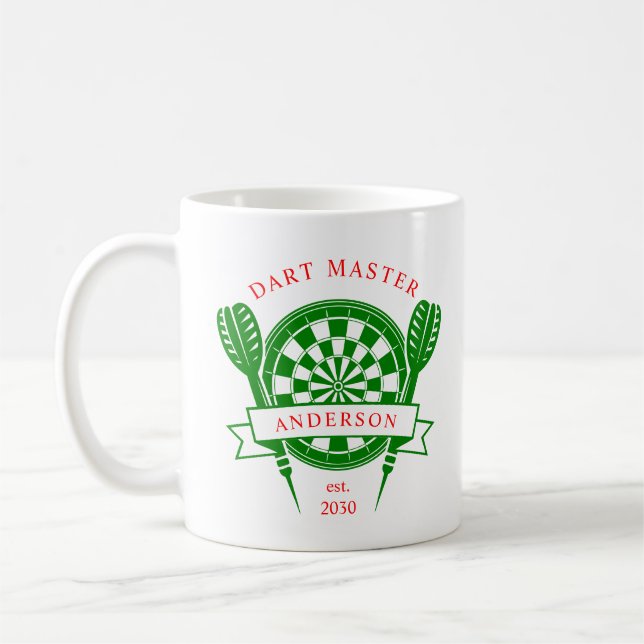 Red Green Individuelle Name Dart Kaffeetasse (Links)