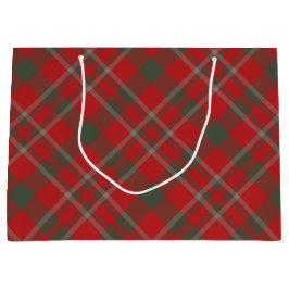 Red Green Kariert Holiday Geschenktasche Große Geschenktüte