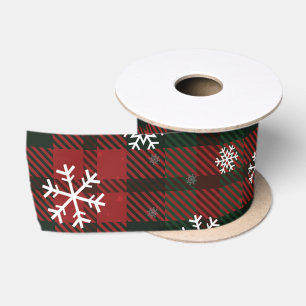 Red Green Kariert Satinband