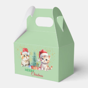 Red Green kitten Katze Santa Merge Weihnachts-Part Geschenkschachtel