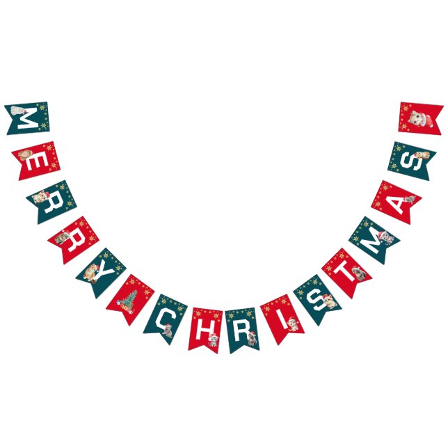 Red Green kitten Katze Santa Merge Weihnachts-Part Wimpelkette (Alle)