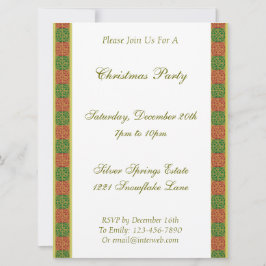 Red Green Lilie Custom Holiday 6.5x8.75 Einladung