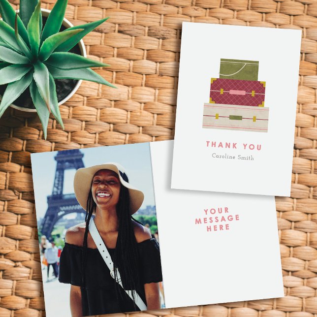 Red Green Luggage Farewell Danke Karte (Von Creator hochgeladen)