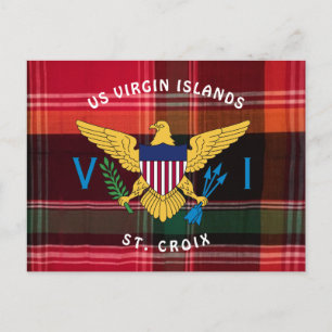 Red Green Madras Jungfrau Islands Flag Persönlich  Postkarte