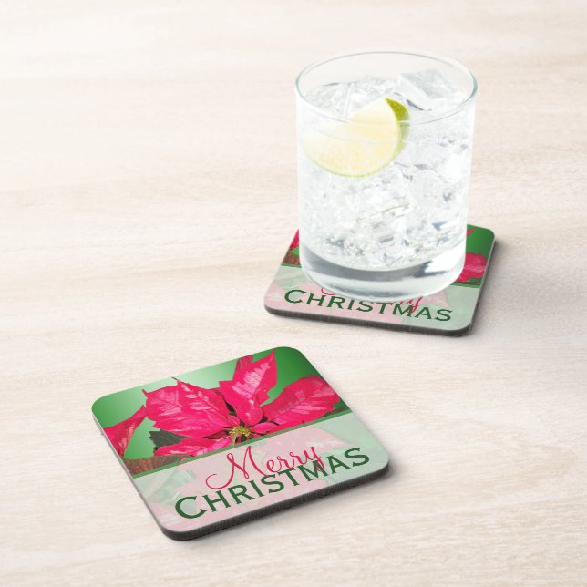 Red Green Merry Christmas Coaster Set, 6 Untersetzer (Rechte Seite)