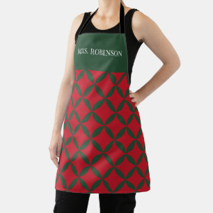 Red Green Mitte Jahrhundert Moderner Urlaub Retro  Schürze