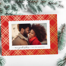 Red Green Modern Calligraphy Christmas Gold Karier