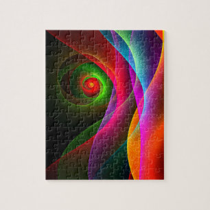 Red Green Orange Modern Abstrakt Art Pattern #22